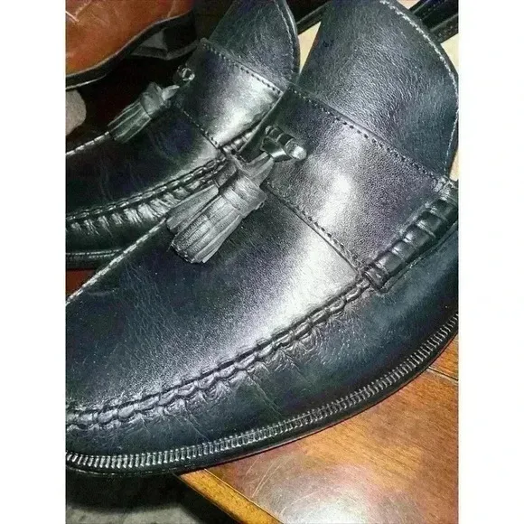 Florsheim Mens Shoe 8 8D Loafer Black Tassel‎ Nearly New