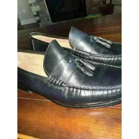Florsheim Mens Shoe 8 8D Loafer Black Tassel‎ Nearly New