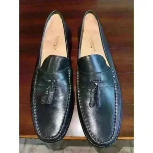 Florsheim Mens Shoe 8 8D Loafer Black Tassel‎ Nearly New