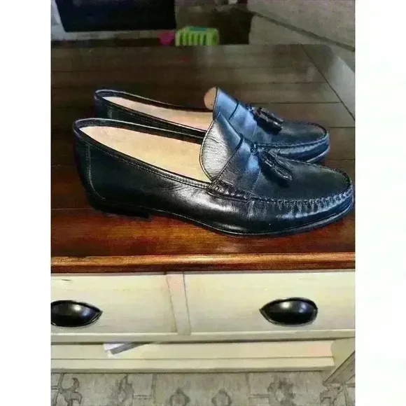 Florsheim Mens Shoe 8 8D Loafer Black Tassel‎ Nearly New
