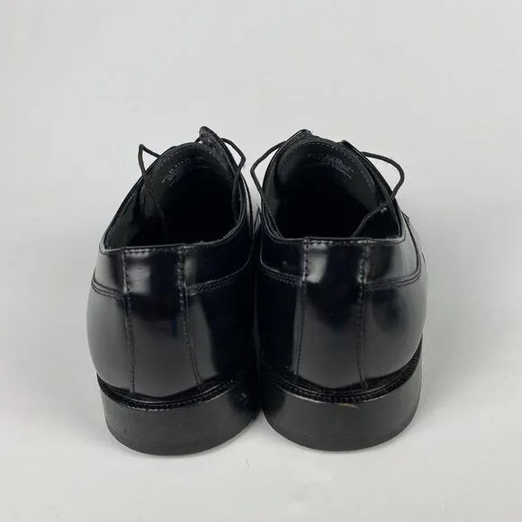 Florsheim Richfield black leather dress shoes 9.5 D Made in India *SCUFFS READ