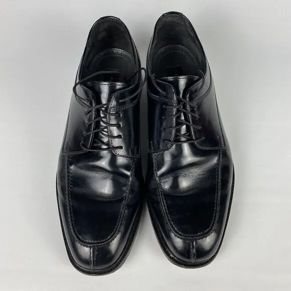 Florsheim Richfield black leather dress shoes 9.5 D Made in India *SCUFFS READ