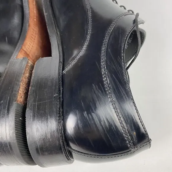 Florsheim Richfield black leather dress shoes 9.5 D Made in India *SCUFFS READ
