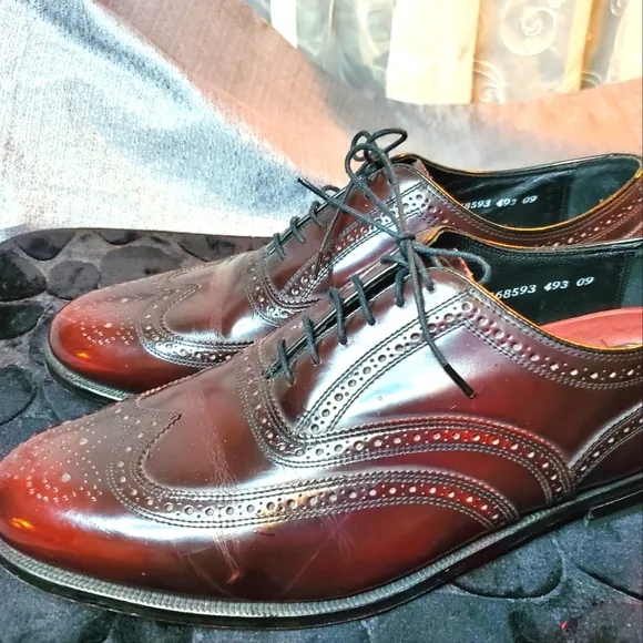 FLORSHIEM MENS OXFORDS DRESS SHOES MAHOGONY
