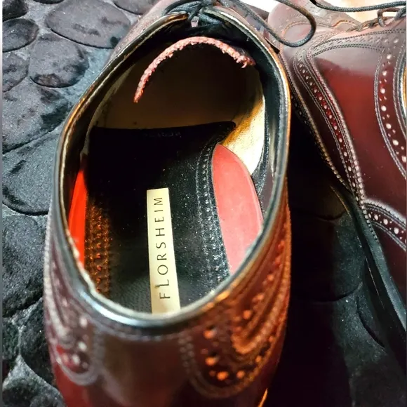 FLORSHIEM MENS OXFORDS DRESS SHOES MAHOGONY