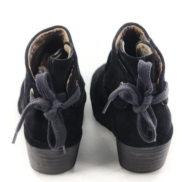 FLY LONDON Yebi Boots Ankle Bootie Suede Platform Wedge Heel