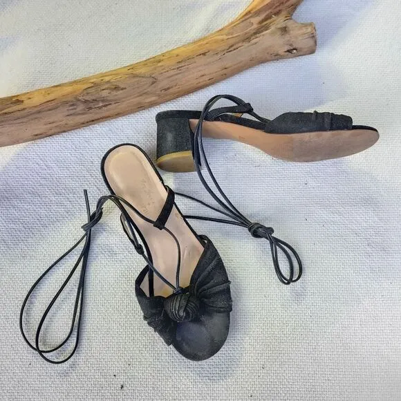 For love and lemons Marais collaboration wraparound block heel sandals