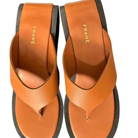 Frame Le Ocean Platform Leather Sandals $298