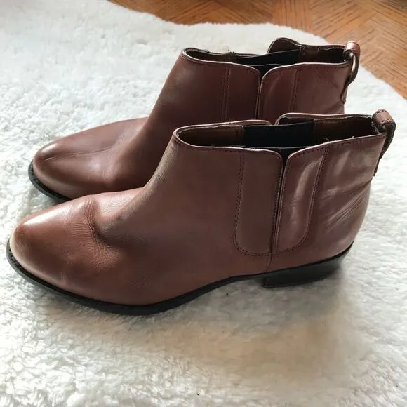 Franco Sarto 8 Caryn Cognac Chelsea Ankle Boots