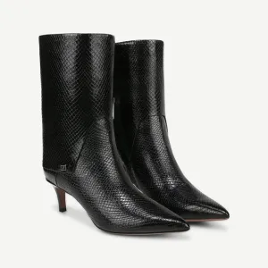 Franco Sarto Alberta Bootie - 9M -  Black Snake Print