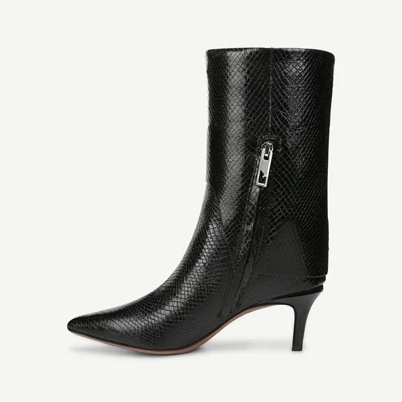 Franco Sarto Alberta Bootie - 9M -  Black Snake Print