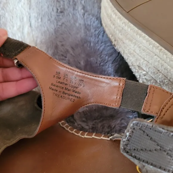 Franco Sarto Espadrille Wedge sandals NWOT SIZE 9.5