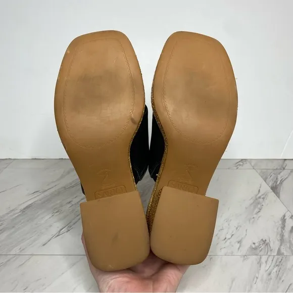 Franco Sarto Ferrara Square Toe Block Heel Sandal 9M