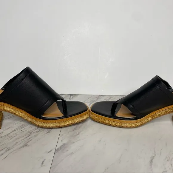 Franco Sarto Ferrara Square Toe Block Heel Sandal 9M