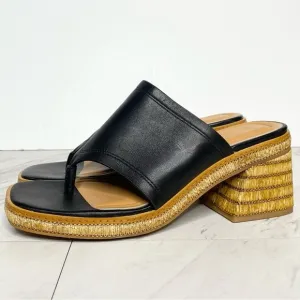 Franco Sarto Ferrara Square Toe Block Heel Sandal 9M