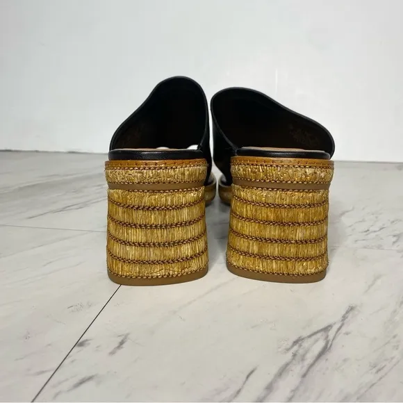 Franco Sarto Ferrara Square Toe Block Heel Sandal 9M