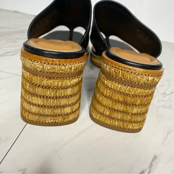 Franco Sarto Ferrara Square Toe Block Heel Sandal 9M
