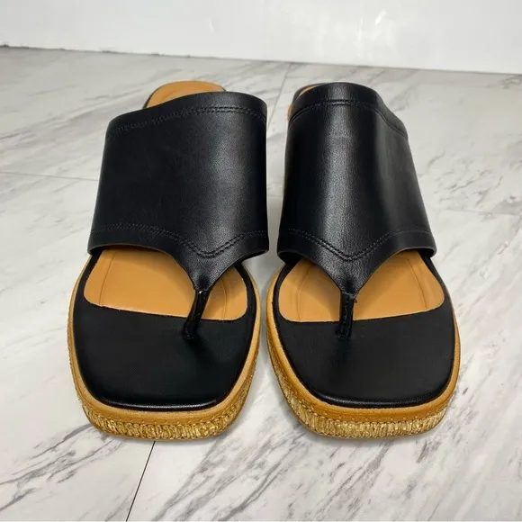 Franco Sarto Ferrara Square Toe Block Heel Sandal 9M