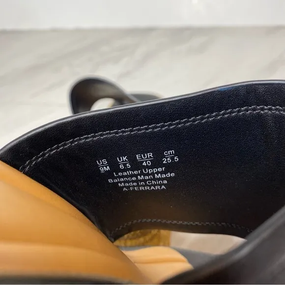 Franco Sarto Ferrara Square Toe Block Heel Sandal 9M