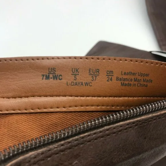 Franco Sarto Womens Daya Riding Boots Brown Leather Pointed Toe Zip 7M WC