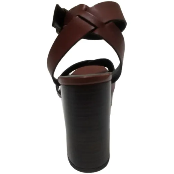 Franco Sarto Women's Marta, Strappy Leather Sandals Coffee Bean Brown 8.…