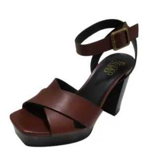 Franco Sarto Women's Marta, Strappy Leather Sandals Coffee Bean Brown 8.…