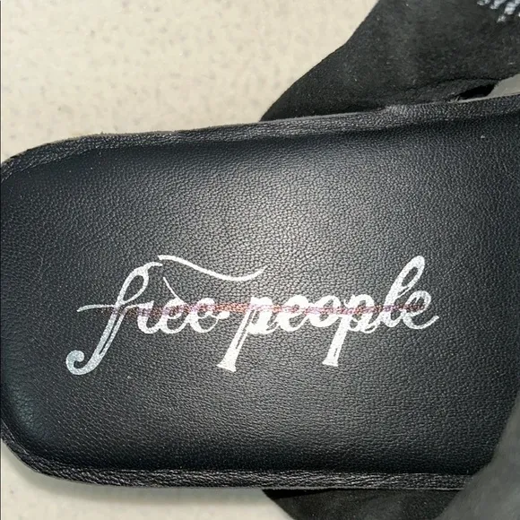 Free People Black Suede Platform Sandals (S5!