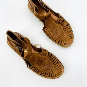 Free People Brown leather Espadrille Sandals