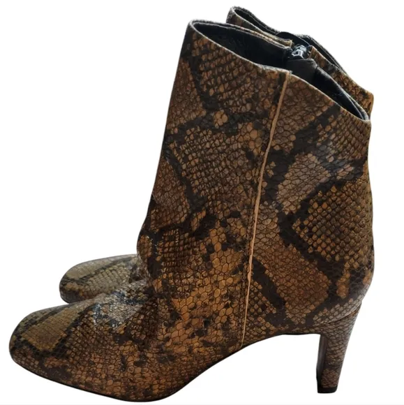 Free People Cybill Boots Ankle Tan Smooth Slouchy Leather Size 38 EU 7.5/8 US