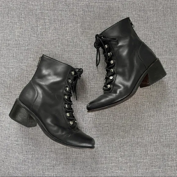 Free People Eberly Leather Lace Up Bootie