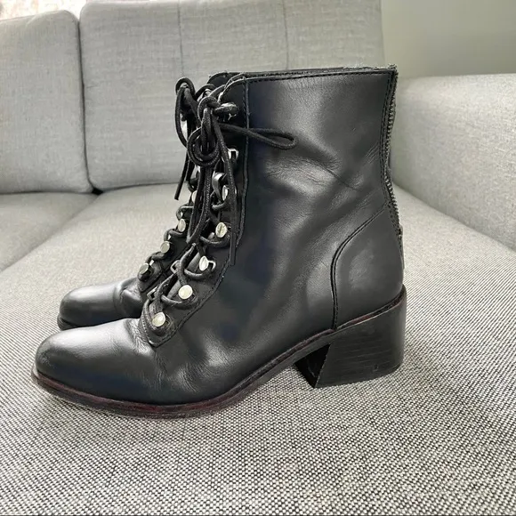 Free People Eberly Leather Lace Up Bootie