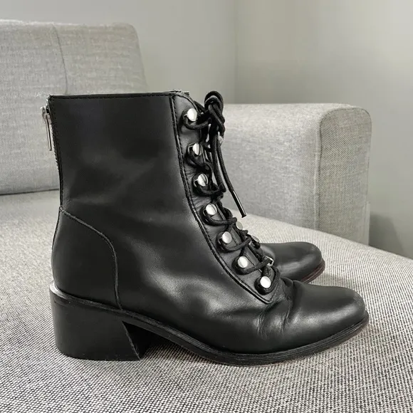 Free People Eberly Leather Lace Up Bootie