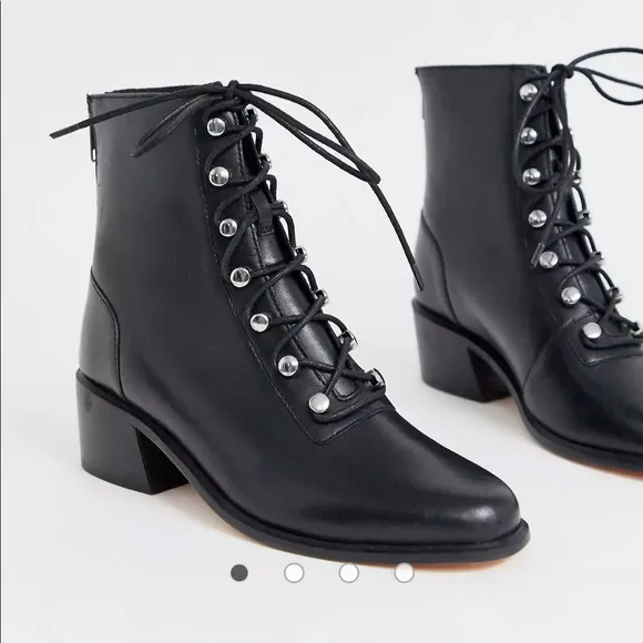 Free People Eberly Leather Lace Up Bootie