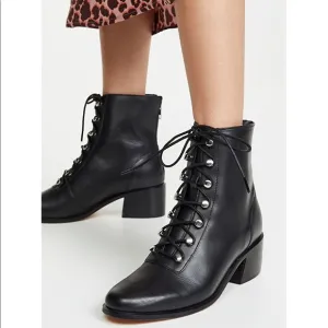 Free People Eberly Leather Lace Up Bootie