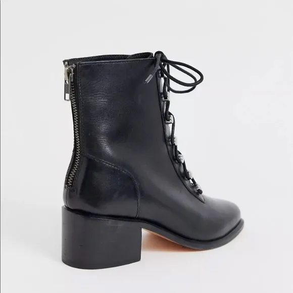 Free People Eberly Leather Lace Up Bootie
