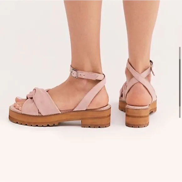 Free People Essex Suede Knot Sandals