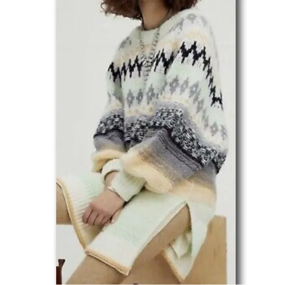 {Free People}  Frozen Forest Tunic Sweater NWT
