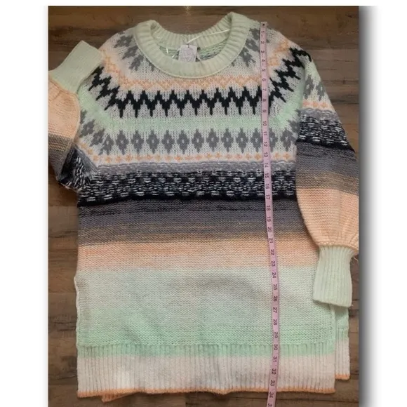 {Free People}  Frozen Forest Tunic Sweater NWT