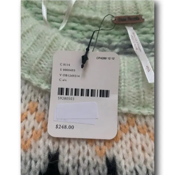 {Free People}  Frozen Forest Tunic Sweater NWT