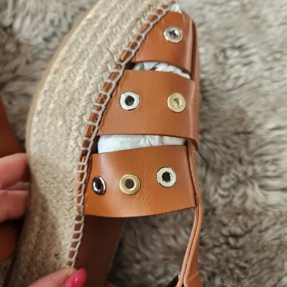 Free People Gable Gladiator Sandals Tan Leather Women's Size 8