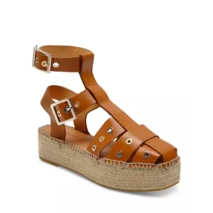 Free People Gable Gladiator Sandals Tan Leather Women's Size 8