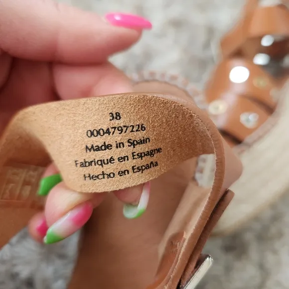 Free People Gable Gladiator Sandals Tan Leather Women's Size 8