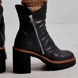 Free People Jack leather platform ankle boots