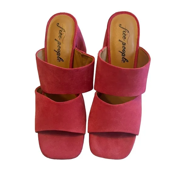 Free People - Love is Everywhere Suede Platform Fuchsia Fantastic Size 41 -NWOT