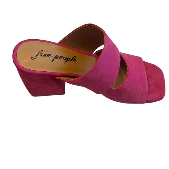 Free People - Love is Everywhere Suede Platform Fuchsia Fantastic Size 41 -NWOT