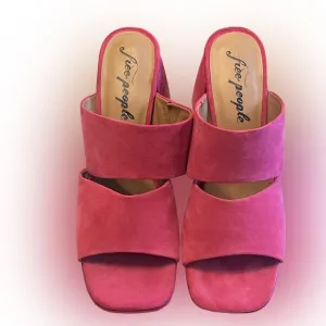 Free People - Love is Everywhere Suede Platform Fuchsia Fantastic Size 41 -NWOT