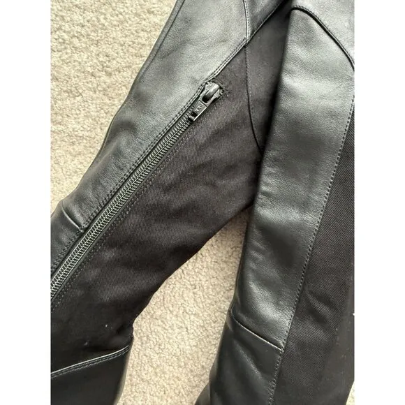 Free People Nicholas K Jedda Over The Knee Leather Boots Size 38/7.5 bikercore