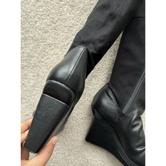 Free People Nicholas K Jedda Over The Knee Leather Boots Size 38/7.5 bikercore