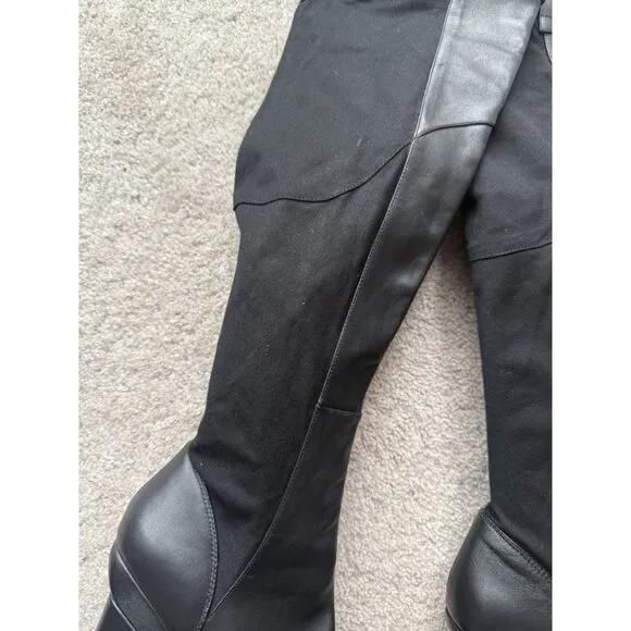 Free People Nicholas K Jedda Over The Knee Leather Boots Size 38/7.5 bikercore