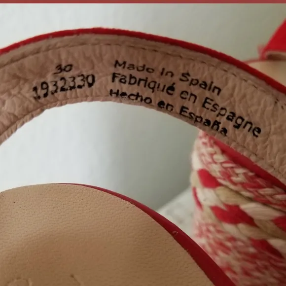 Free People NWOT Dolce Red Woven Platform Sandals Sz 8 or EU 38